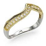 Affordable Two Tone Diamond Band 0.20 ct.tw